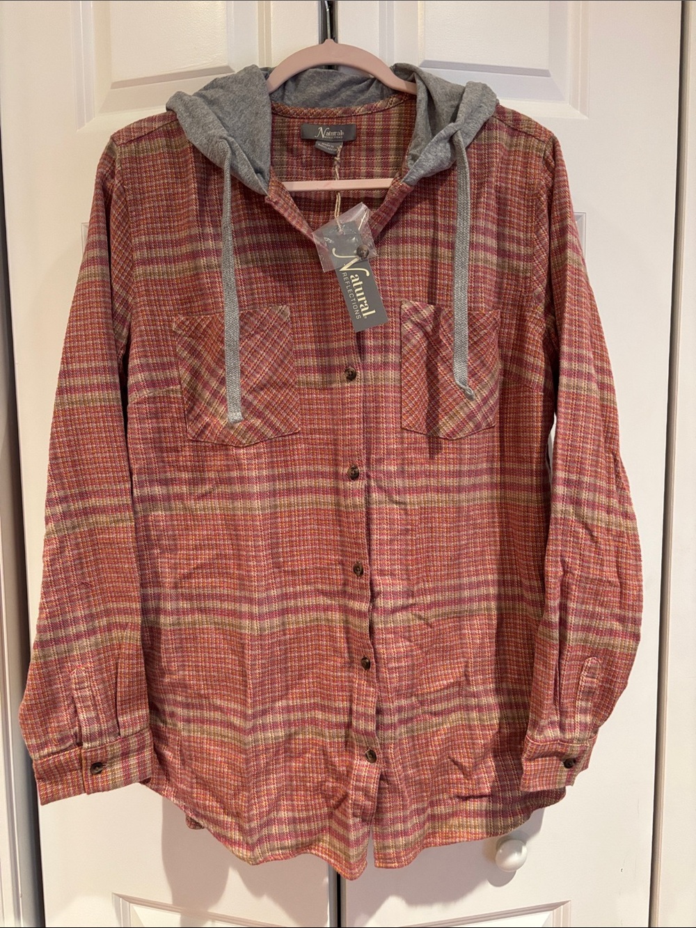 Natural Reflections Plaid Hooded Utility Jacket Men’s